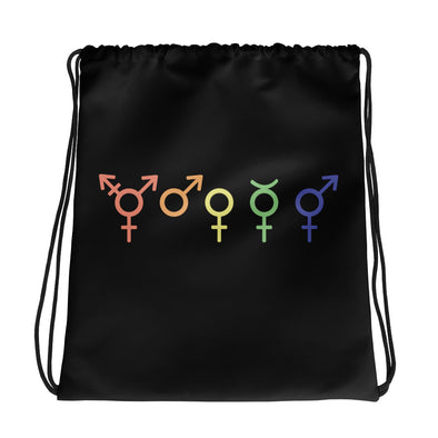 Gender Symbols Drawstring Bag