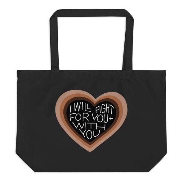 I Will Fight (Heart) Large Eco Tote