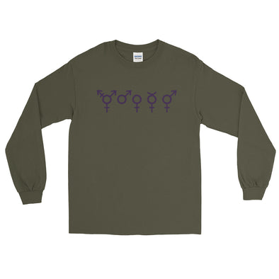 Gender Symbols Long Sleeve Shirt (Purple)