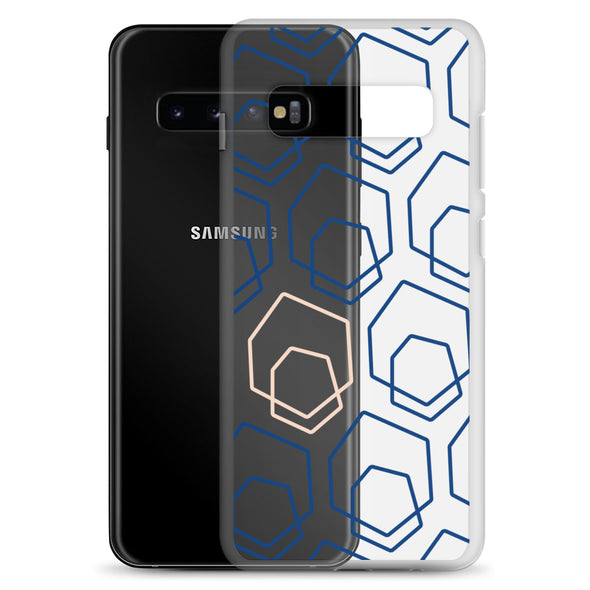 Firebrand Collective Pattern Samsung Case (Clear/Blue/Peach)