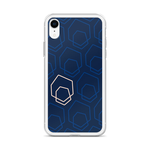 Firebrand Collective Pattern iPhone Case (Blue/Peach)