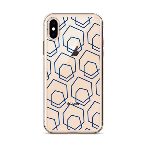Firebrand Collective Pattern iPhone Case (Clear/Blue)