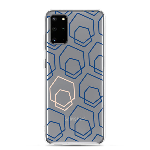 Firebrand Collective Pattern Samsung Case (Clear/Blue/Peach)