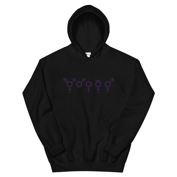 Gender Symbols Unisex Hoodie (Purple)