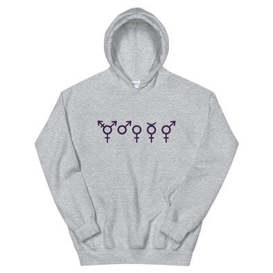 Gender Symbols Unisex Hoodie (Purple)