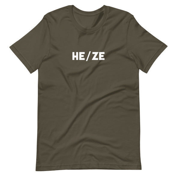 He/Ze Unisex T-Shirt