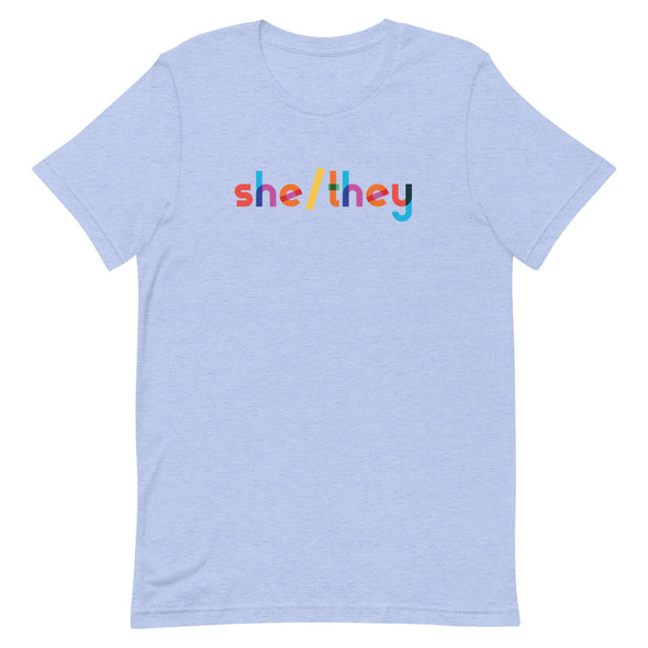 She/They Rainbow T-Shirt