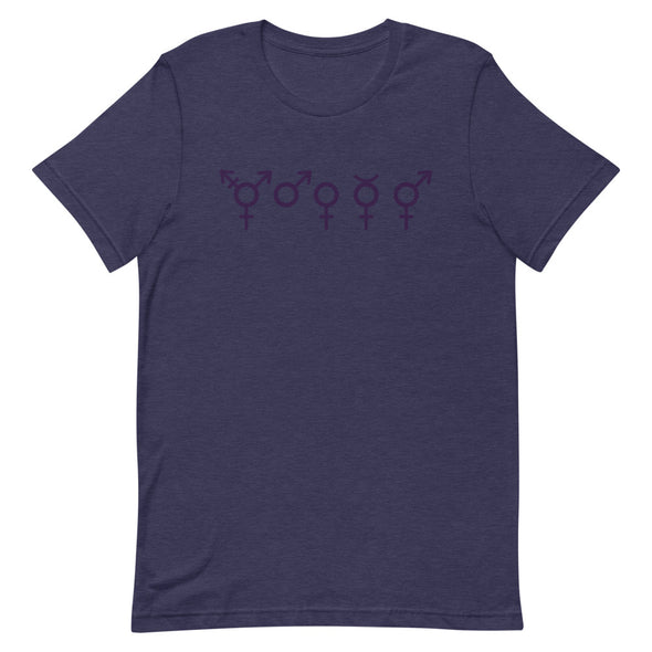 Gender Symbols Unisex T-Shirt (Purple)