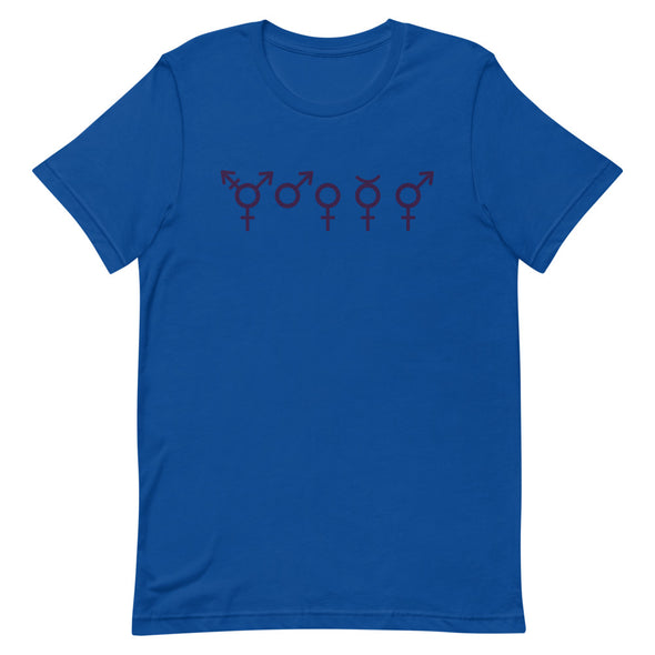 Gender Symbols Unisex T-Shirt (Purple)
