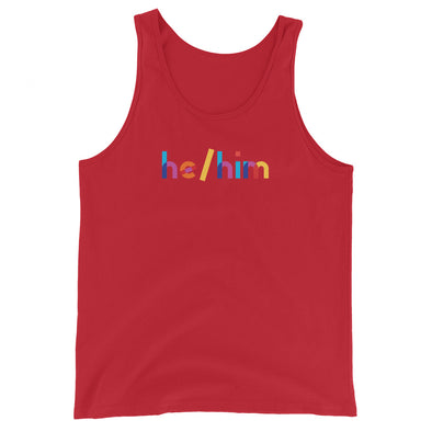 He/Him Rainbow Tank