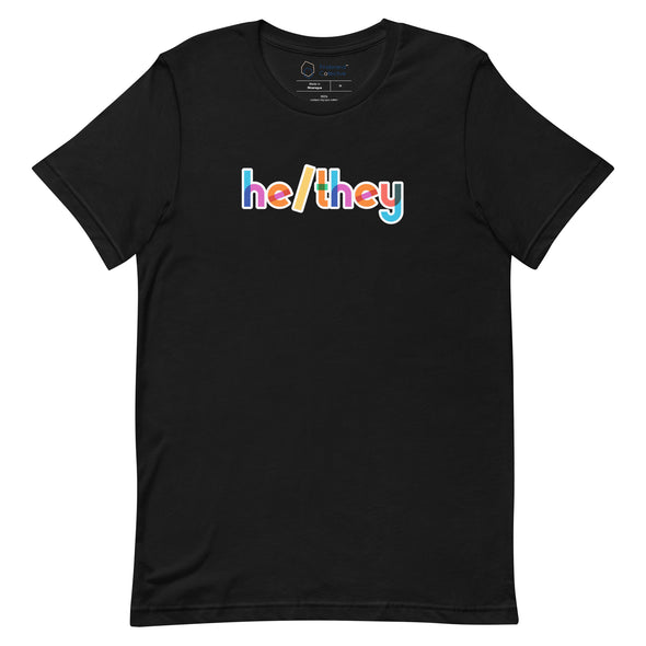he/they Rainbow T-Shirt